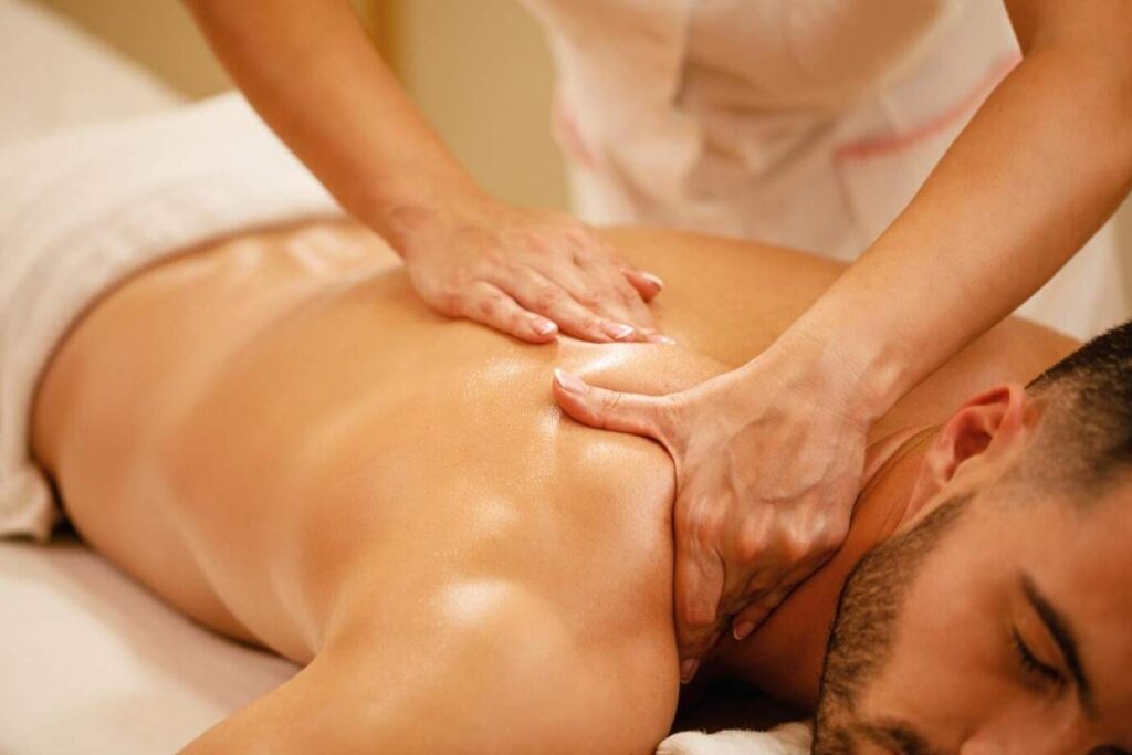 Client enjoying a full body massage at the best spa in Mumbai