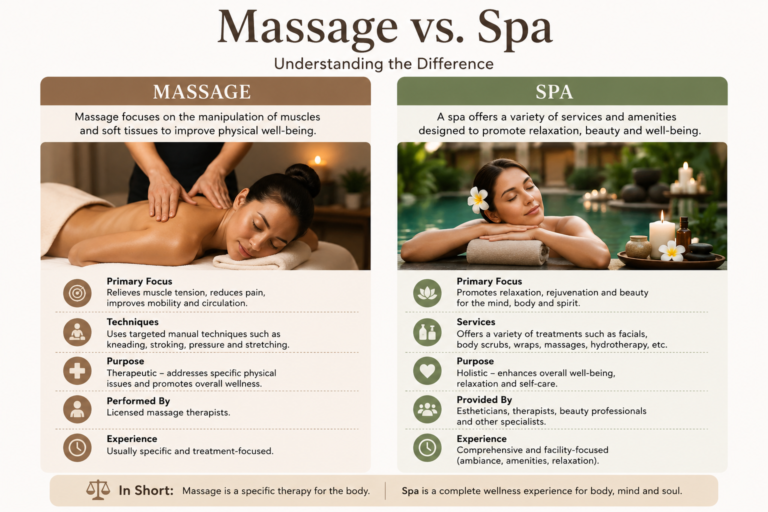 What is the difference between massage and spa?