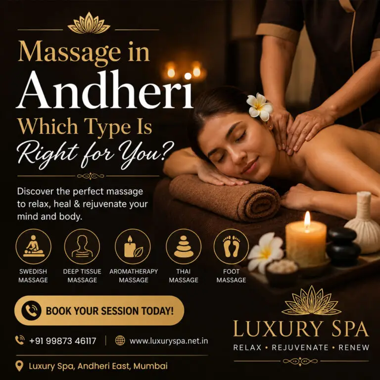 Relaxing massage in Andheri at Luxury Spa treatment room